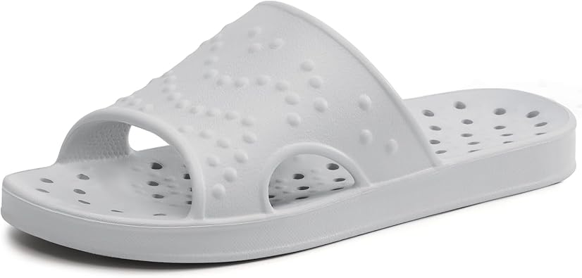 Slides for Women, Quick Dry Slides for Men, Arch Support Shower Shoes with Cushioned Sole
